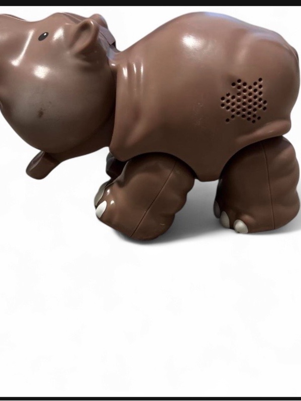 Brown Hippo Toy with Sound